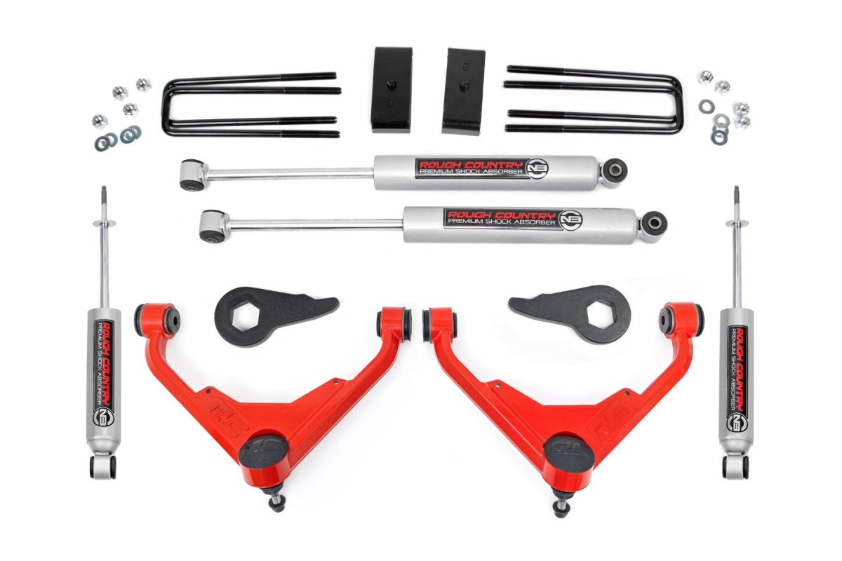 Chevrolet Silverado 2500 HD Suspension Lift Kit - Rough Country - 3 Inch Lift Kit | FK/FF Code - '01-'10